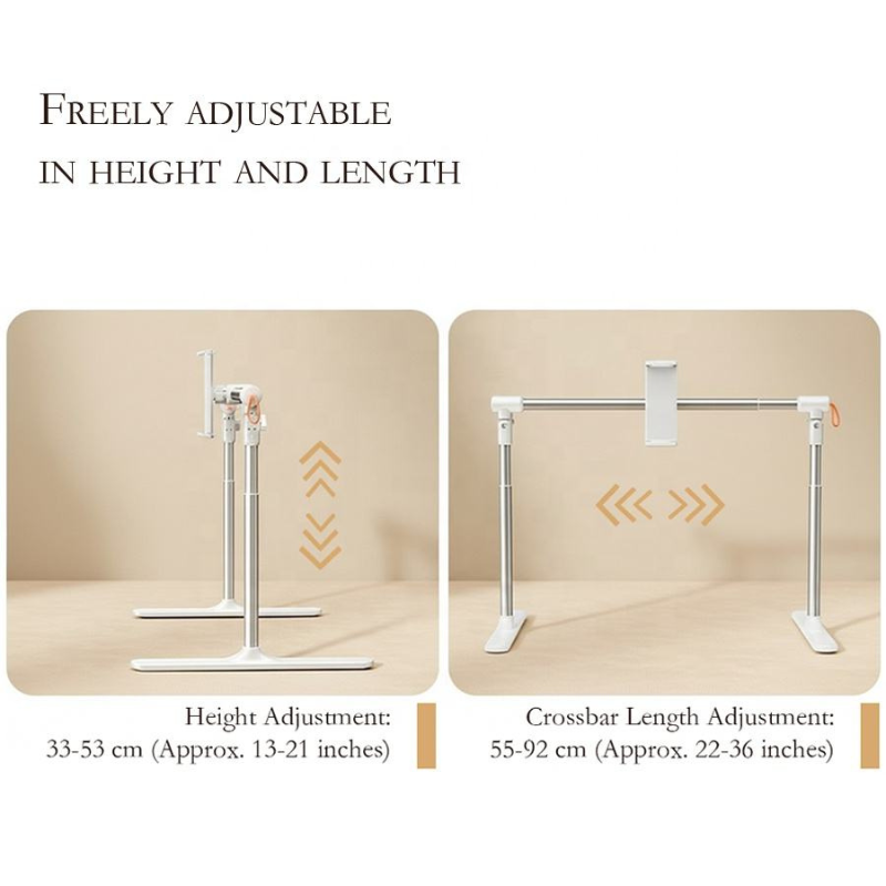Adjustable Portable Tablet Stand - Foldable Desktop & Floor Holder for iPad & Tablets