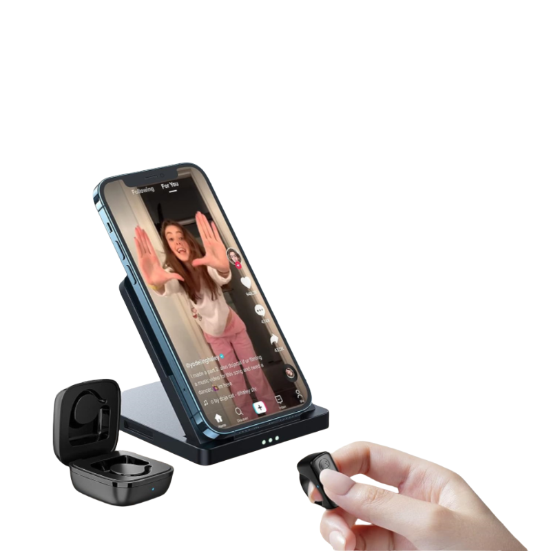 Single Ear Bluetooth Wireless Earpiece with Charging Case - Mini Business Headset
