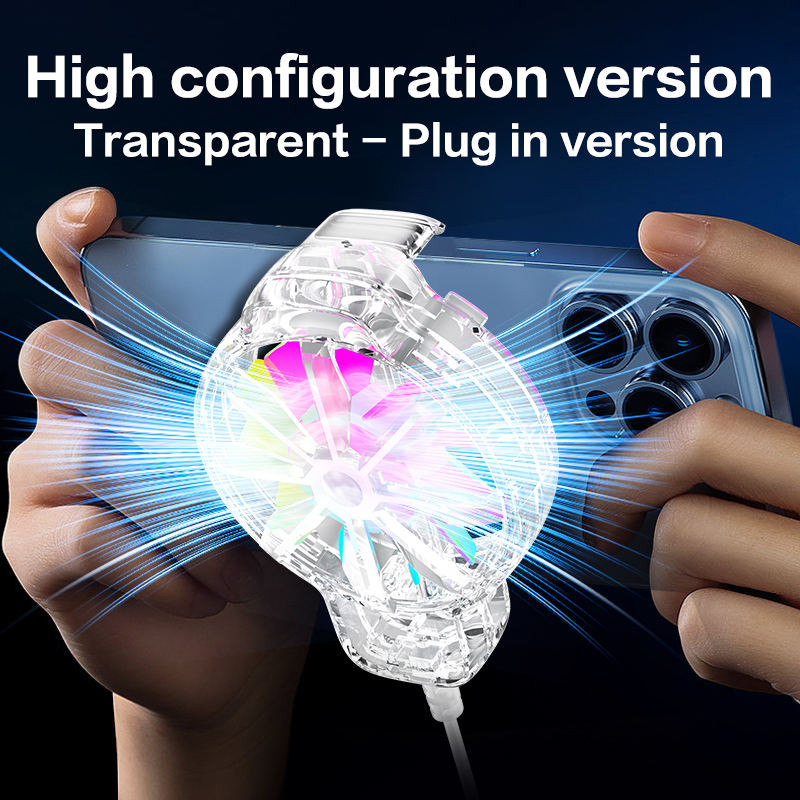 DY68 Portable Gaming Phone Cooler with RGB Light - Clip-On Phone Radiator Fan for iPhone & Android