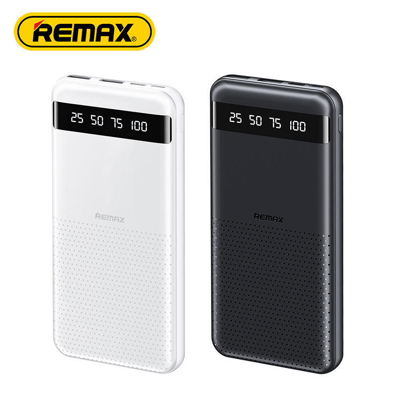 Remax Amzo 10000mAh Slim Fast Charging Power Bank - Lightweight Portable Charger with Digital Display