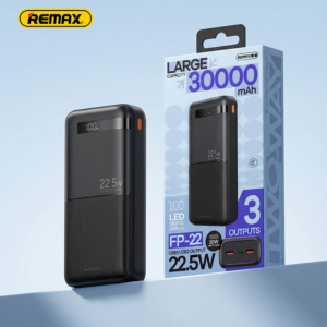 REMAX FP-22 30000mAh 22.5W Fast Charging Power Bank with Digital Display