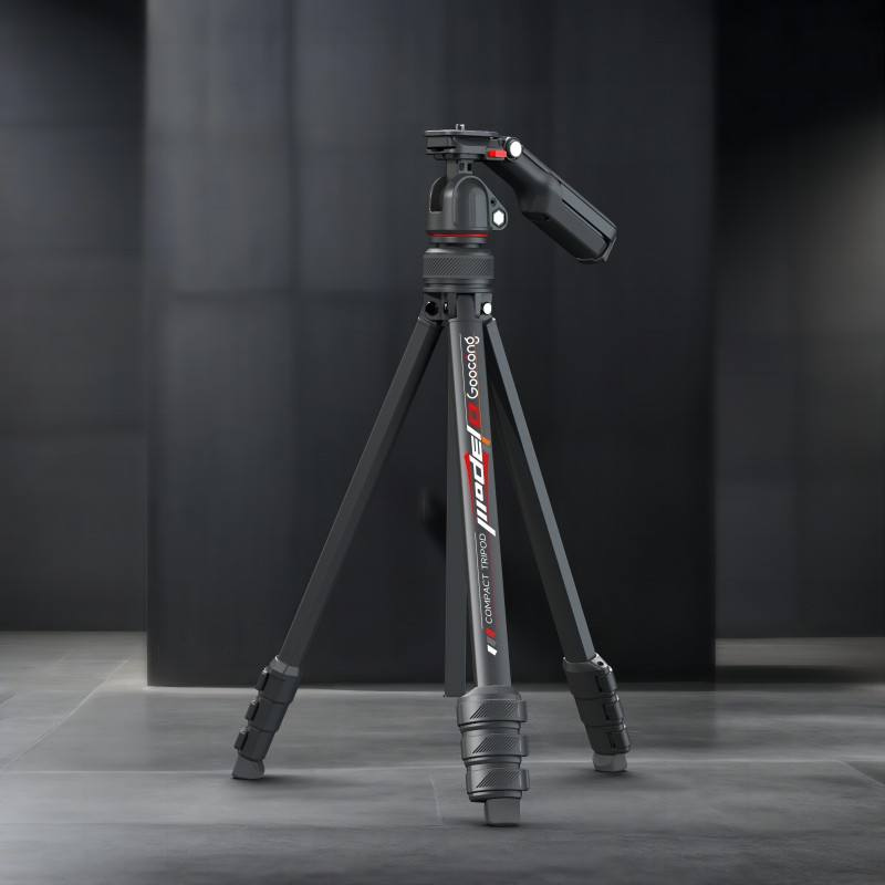 Goocong 360° Extendable Travel Tripod for Phone & Camera - Lightweight Universal Smartphone Tripod with Panning Head