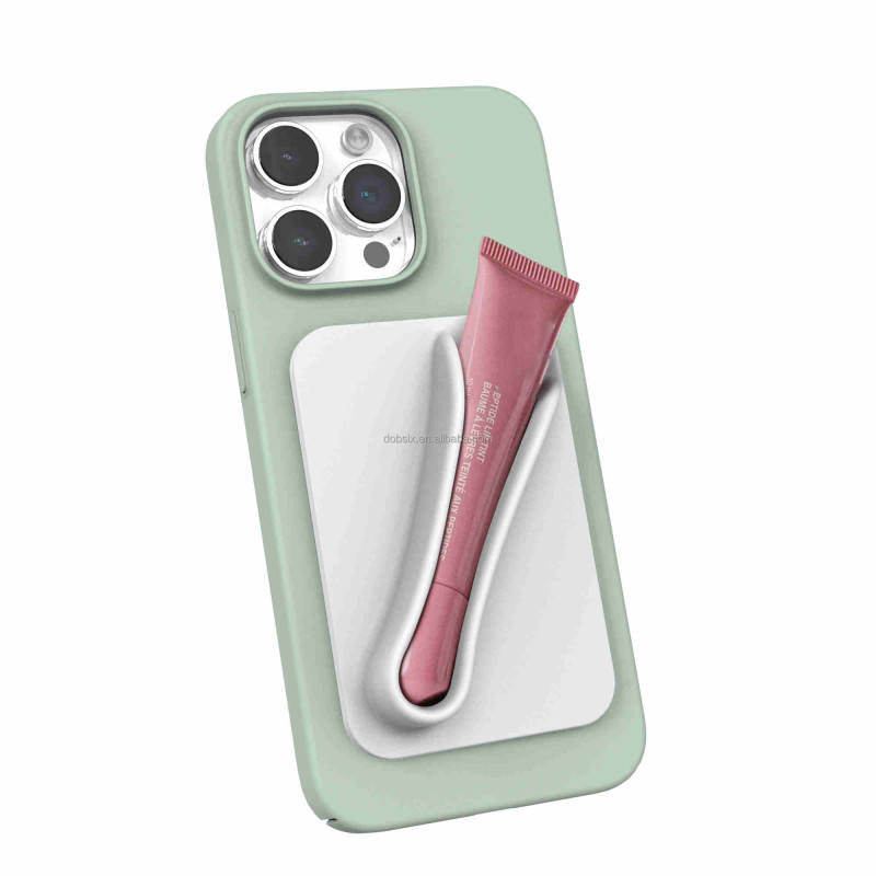 Lip Gloss / Lip Tint Holder Phone Case for iPhone 16 15 - Custom Adhesive Sticker Lip Balm Case with Built-in Holder