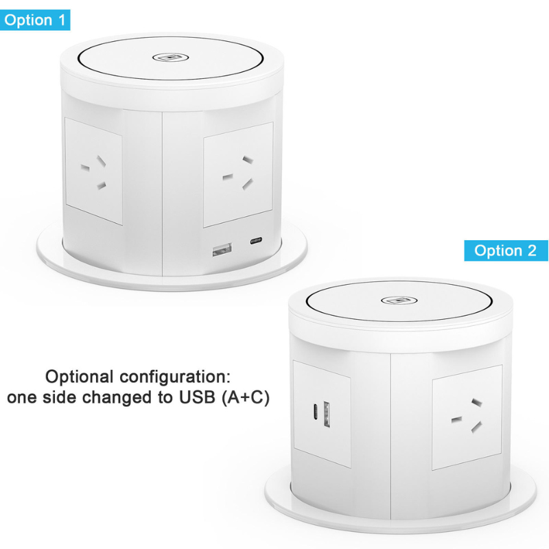 3-in-1 Wireless Charging Station with Power Outlets & USB Ports - All-in-One Desk Charger