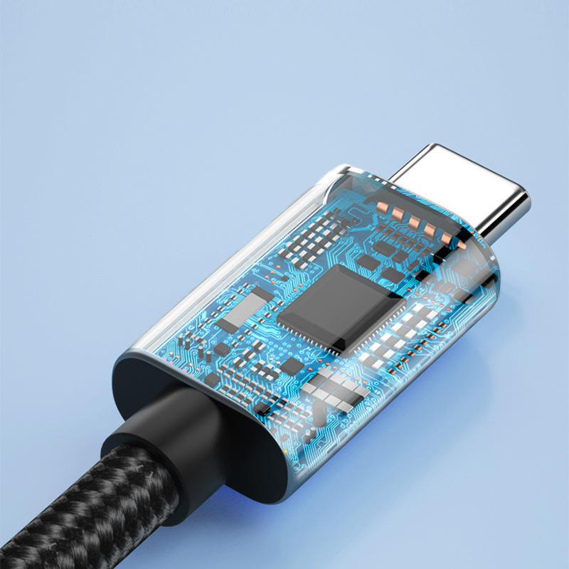 Type-C to Type-C 5A Fast Charging Cable 1m - Nylon Braided Quick Charge Data Cable for Smartphones