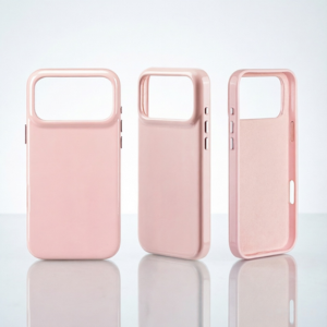 Luxury Pink Square Camera Lens Cutout Phone Case - Shockproof Protective Cover