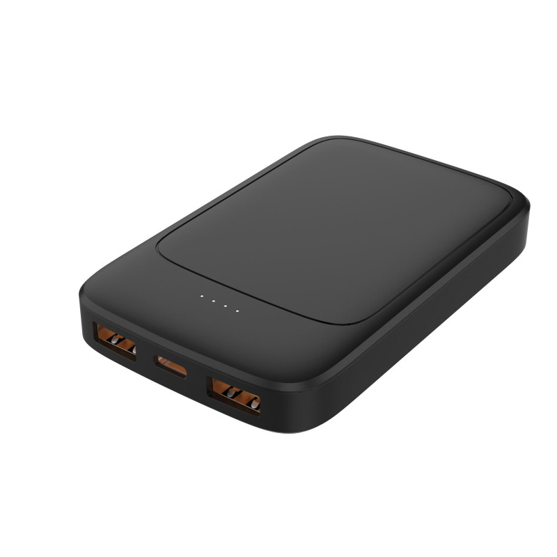 5000mAh 20W Fast Charging Power Bank - Slim Portable Charger with Dual USB Output (Black)