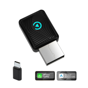 Wireless CarPlay & Android Auto Adapter - USB-C Dongle for Car Stereo