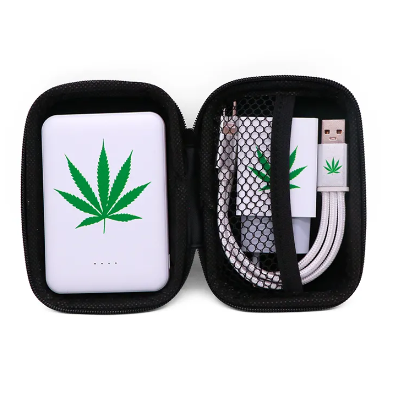Twitter Branded Portable Power Bank Set - 5000mAh with Cable & Travel Case