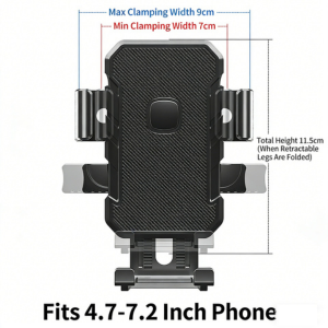 Premium Bike Phone Mount with One-Tap Lock & Zero Shake - Universal Motorcycle & Bicycle Handlebar Phone Holder