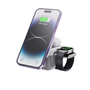 Portable 3-in-1 Wireless Charging Power Bank Station