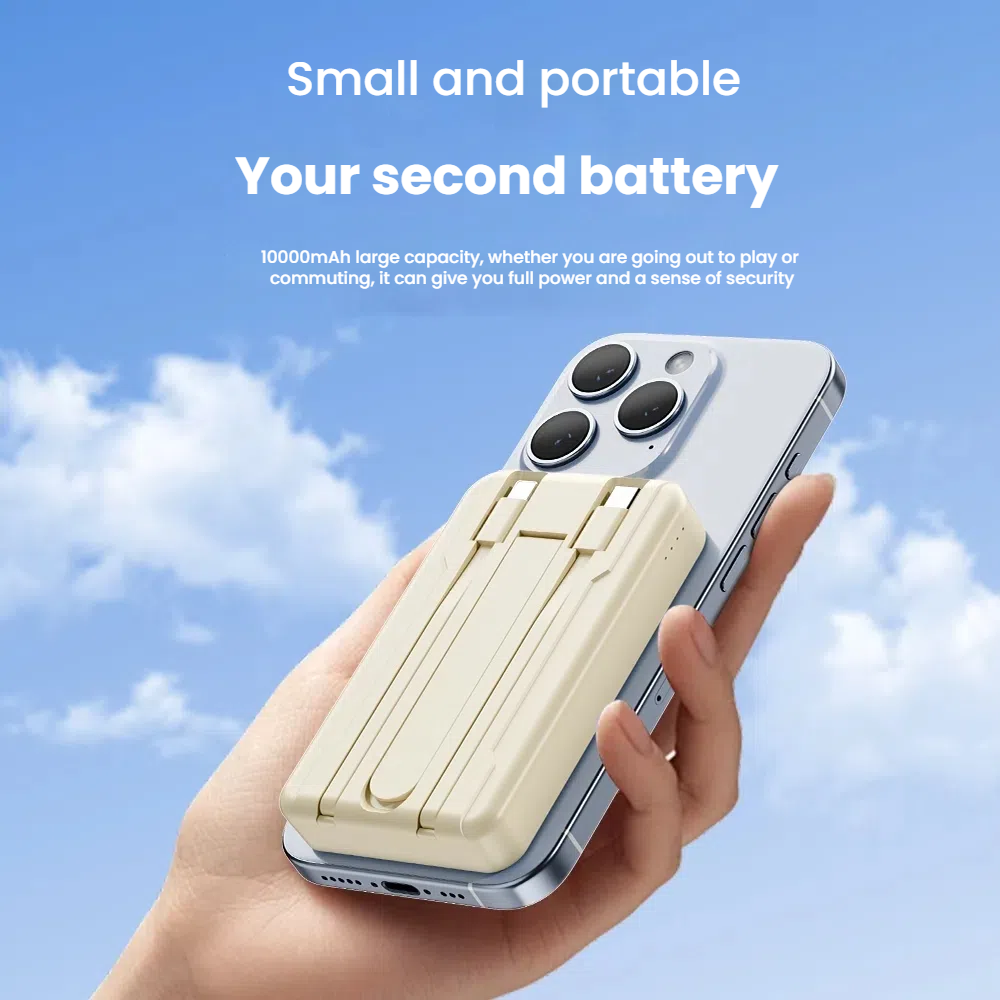10000mAh Magnetic Wireless Power Bank PD 20W Fast Charging 22.5W Portable Charger with MagSafe for iPhone 16