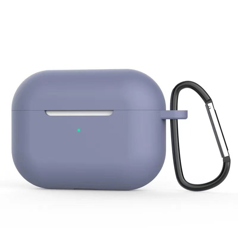 Silicone Protective Case for AirPods Pro - Waterproof Shockproof Cover with Carabiner Clip