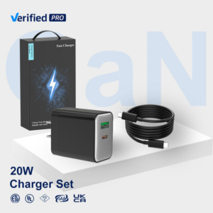 20W Fast Charging Adapter Set with USB-C Cable - PD Quick Charger