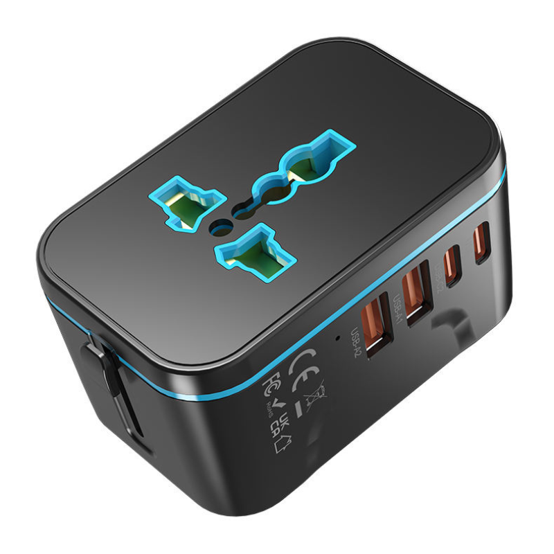 Universal Worldwide Travel Adapter with 4 USB Ports (USB-A + USB-C) - 1920W