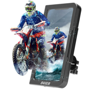 OOIER Waterproof Motorcycle Phone Mount - Heavy Duty Handlebar Phone Holder