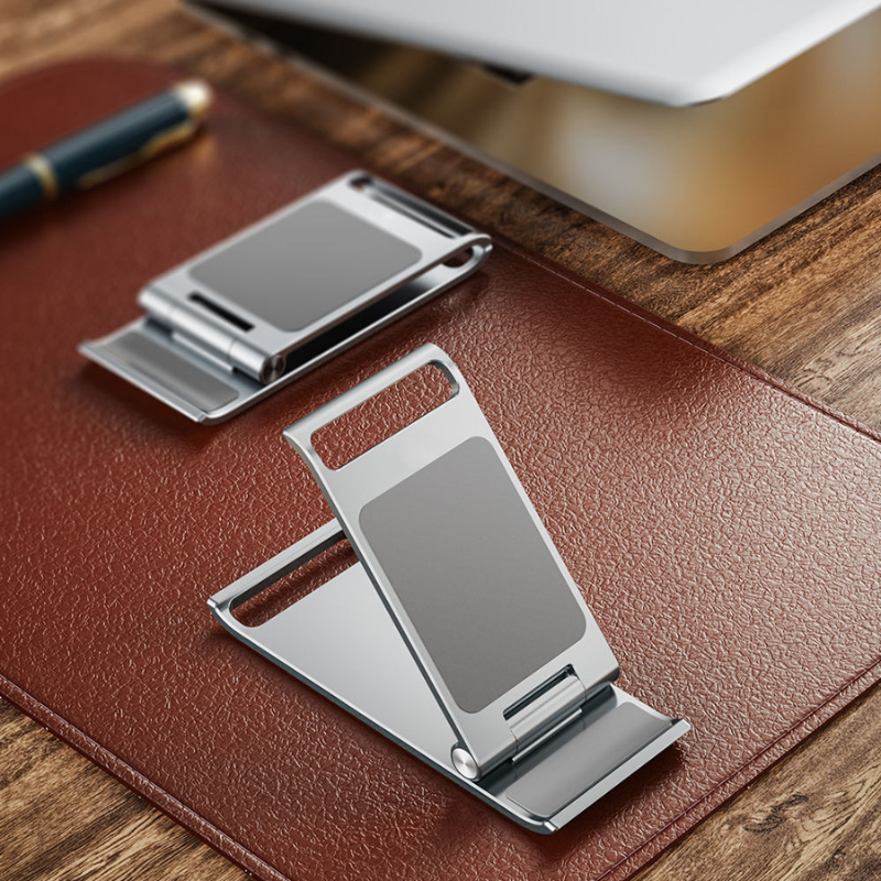 Premium Aluminum Adjustable Phone & Tablet Stand - Foldable Desktop Holder