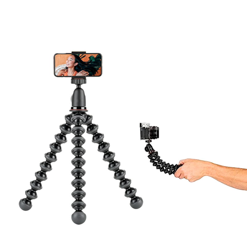 Portable Flexible Octopus Tripod with Universal Phone Clip - Adjustable Bendable Tripod for