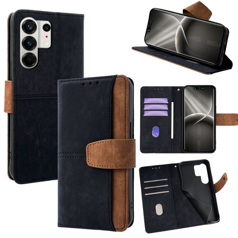 Leather Shockproof Wallet Phone Case for iPhone 17 16 Pro Max - Magnetic Card Holder Flip Cover with Stand