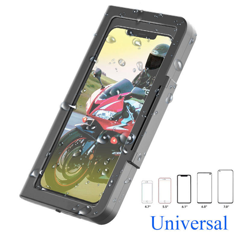 OOIER Waterproof Motorcycle Phone Mount - Heavy Duty Handlebar Phone Holder